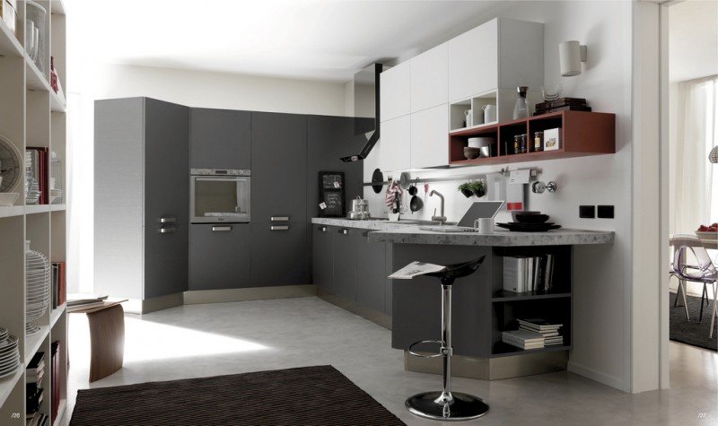 contemporary-kitchen-interiors-design-colors Interior Designing with Contemporary Style