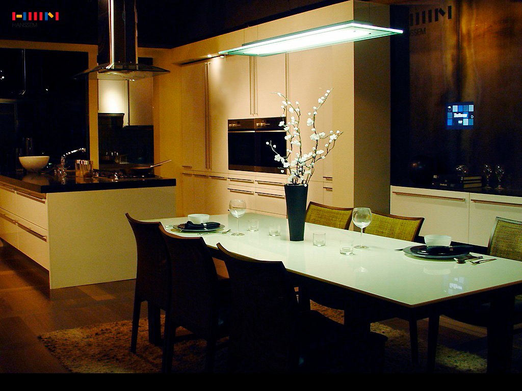 Kitchen-Dining-Night-View Kitchen Dining Night View