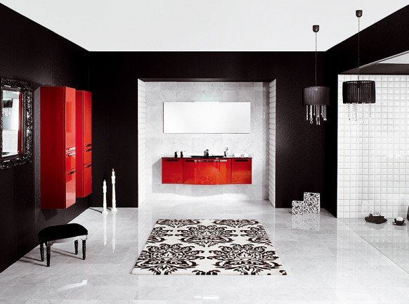 modern-big-red-and-black-bathroom-interior-design-idea red and black bathroom interior design idea