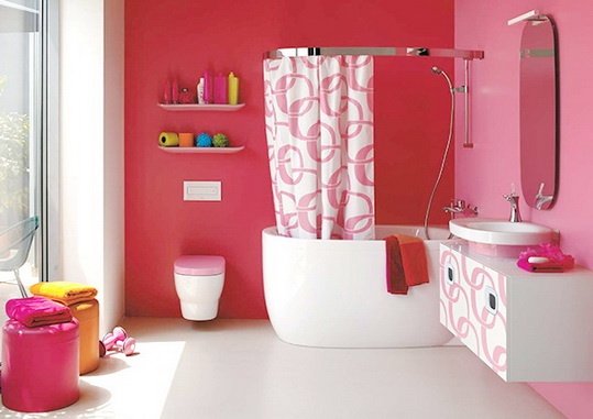 sweet-pink-bathroom-color 10 Best Bathroom Color schemes