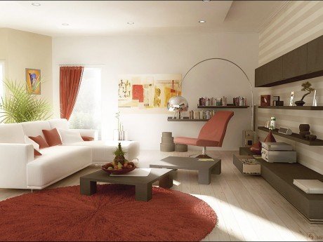  Living Room Furniture on Rust Red White Living Room Furniture Designs   Interior Design Ideas