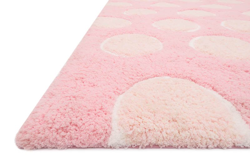 pink-polka-dot-lola-shag-rug-11 How to décor girls bedroom with green shag carpet?