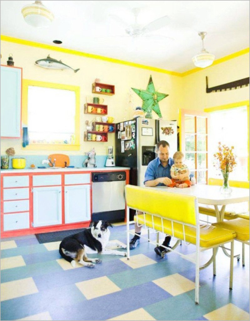 excellent-bright-color-kitchen-design Kitchen designs for your home