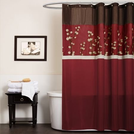 lush-decor-c00915q12-cocoa-flower-shower-curtain Tips on how to select bathroom shower curtain